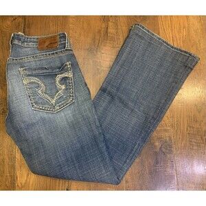 Big Star Sweet Ultra Low Rise Jeans Women's 29x30 Bootcut Stretch Denim Y2K